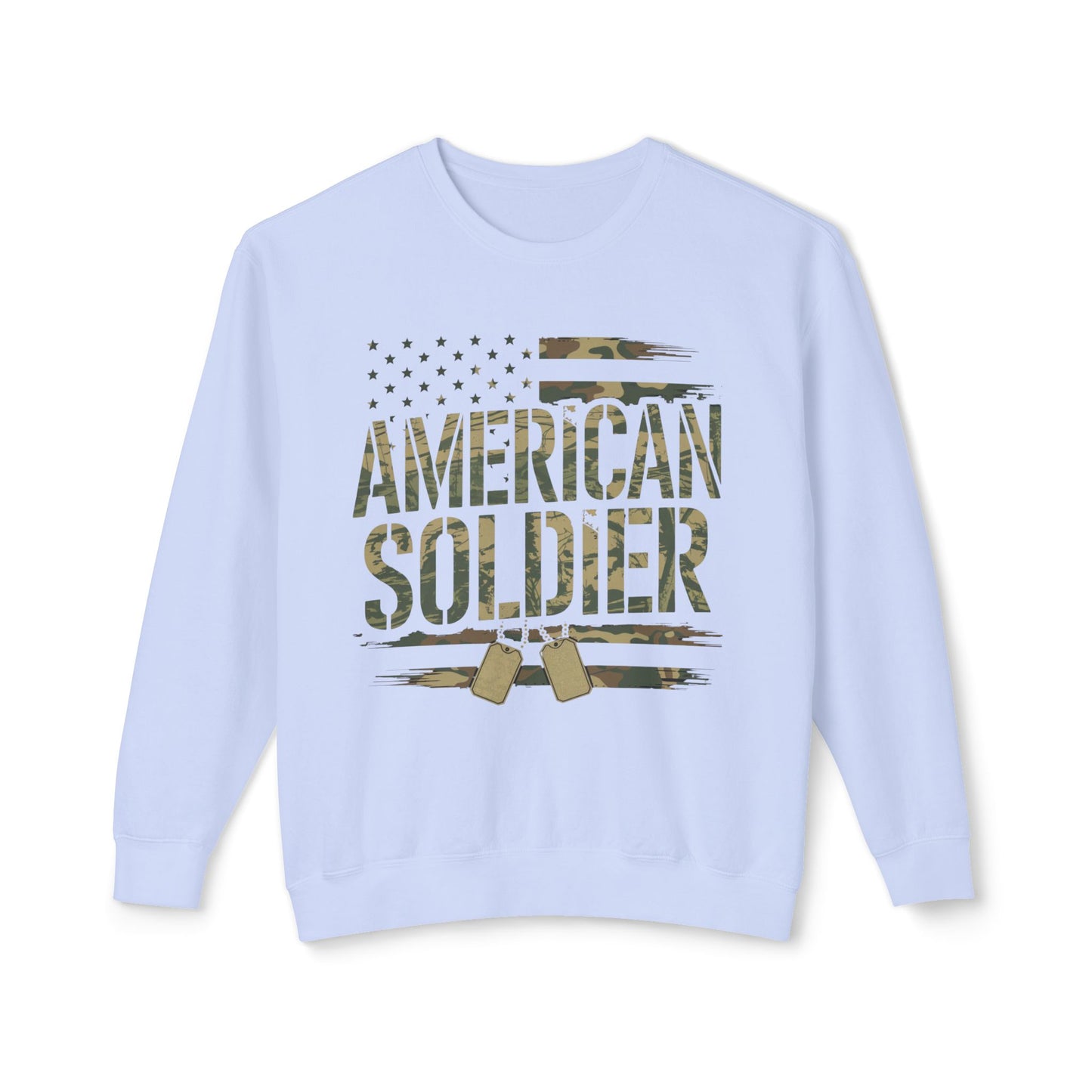 American Soldier Sweatshirt | Patriotic Apparel with Flag Design