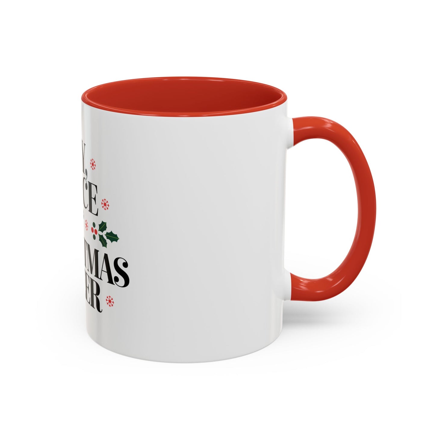 Joy, Peace, and Christmas Cheer Ceramic Mug – Festive Holiday Coffee Cup Gift