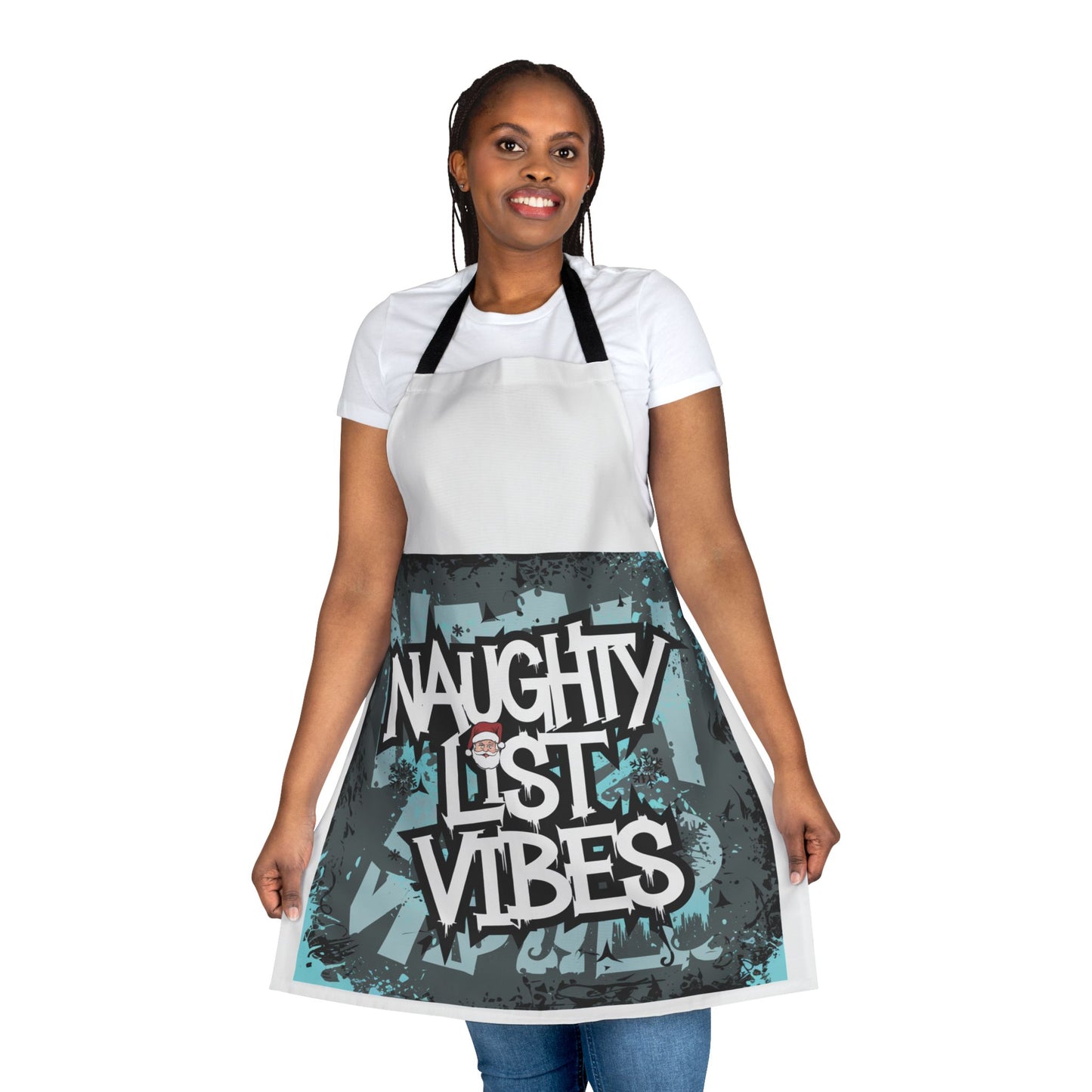 Naughty List Vibes Apron– Fun Holiday Gift for Christmas Cheer