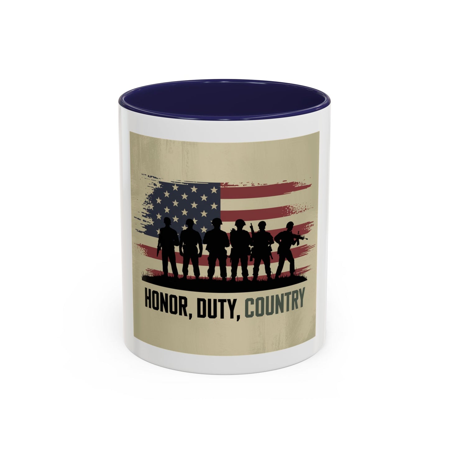 Honor Duty Country Mug - Family Gift for Military Veterans