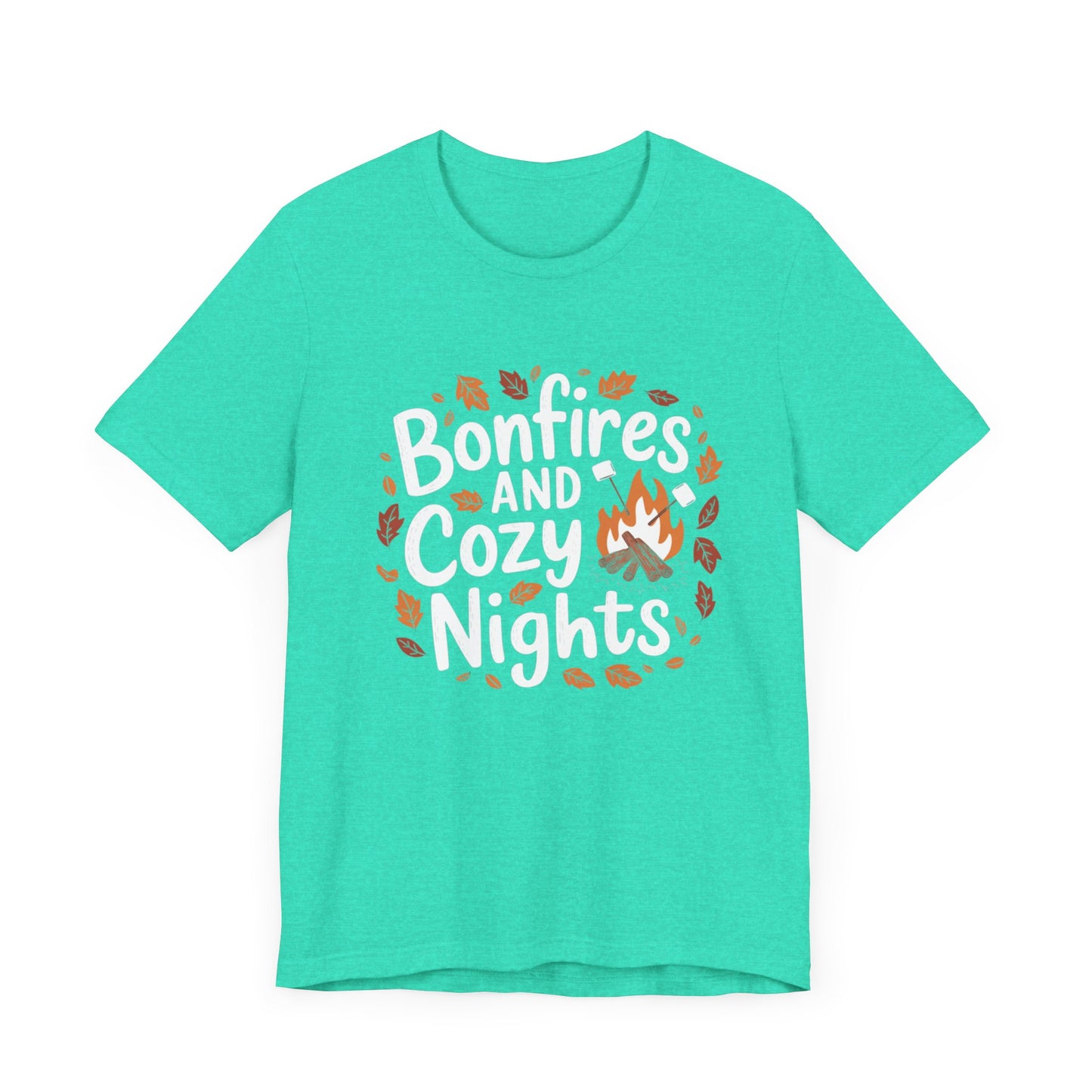 Thanksgiving Bonfire & Cozy Nights T-Shirt – Fall Leaves Design for Autumn Lovers