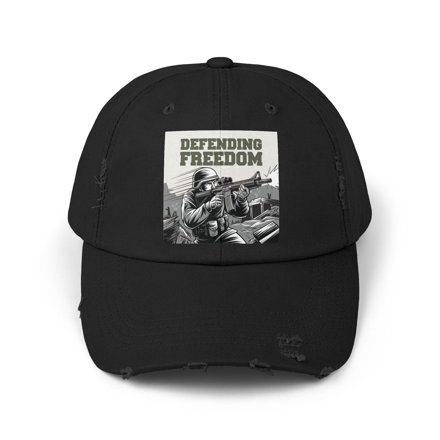 Defending Freedom Military Cap – Patriotic Soldier Hat for Veterans and Supporters