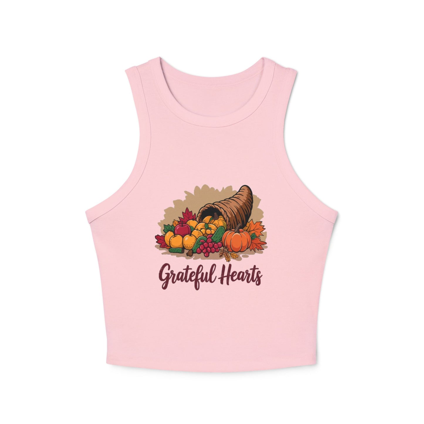 Grateful Hearts Cropped women ladies gurls girls teens Tanktop– Wear the Warmth of Harvest & Thankfulness