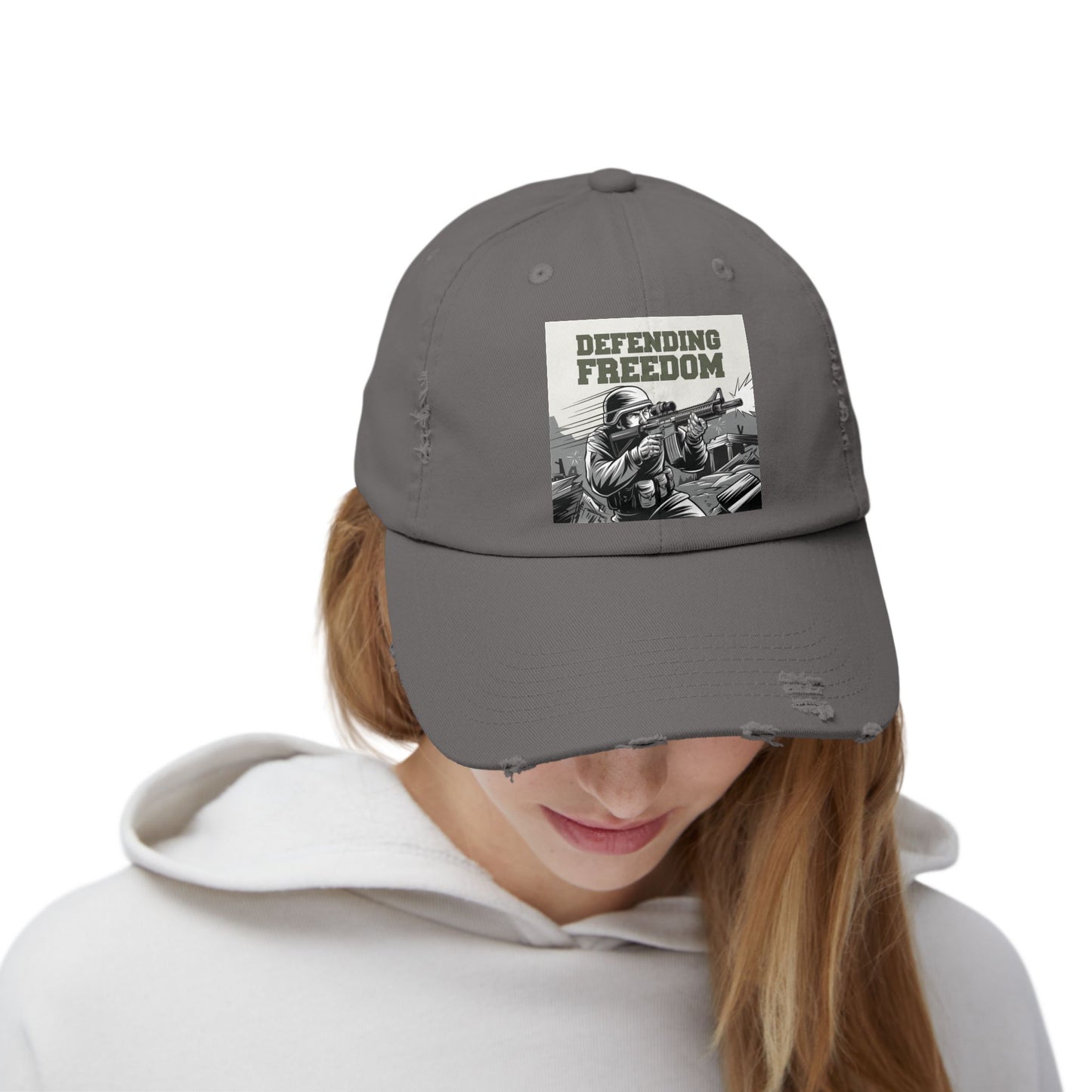 Defending Freedom Military Cap – Patriotic Soldier Hat for Veterans and Supporters