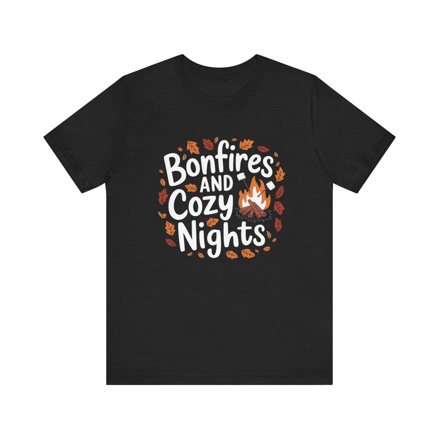 Thanksgiving Bonfire & Cozy Nights T-Shirt – Fall Leaves Design for Autumn Lovers