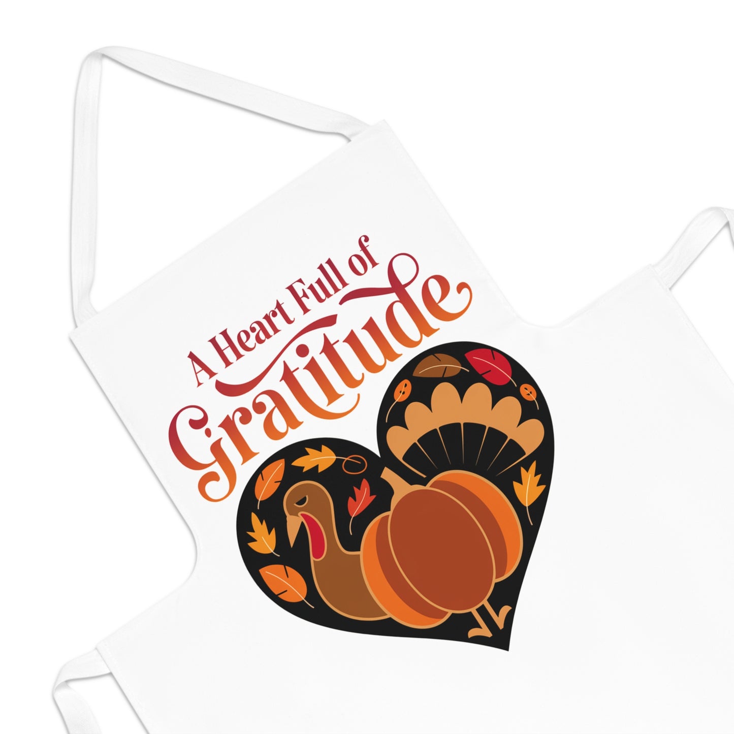 A Heart Full of Gratitude Apron – Love Symbol Cooking Apron for Chefs