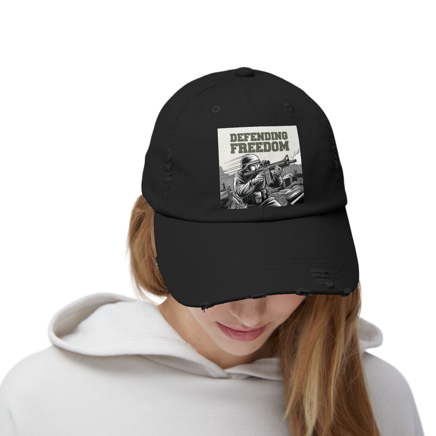 Defending Freedom Military Cap – Patriotic Soldier Hat for Veterans and Supporters