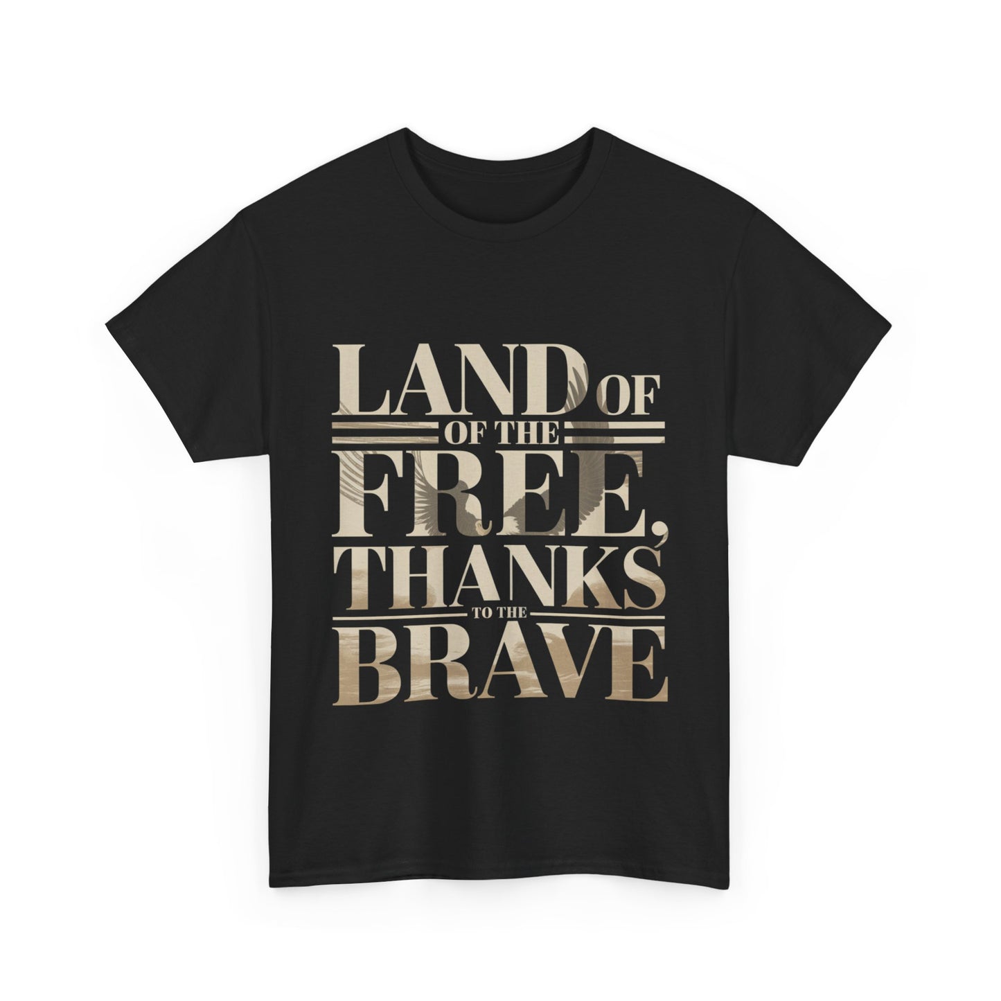 Land of the Free, Thanks to the Brave- USA Pride Tee, Patriotic T-Shirt