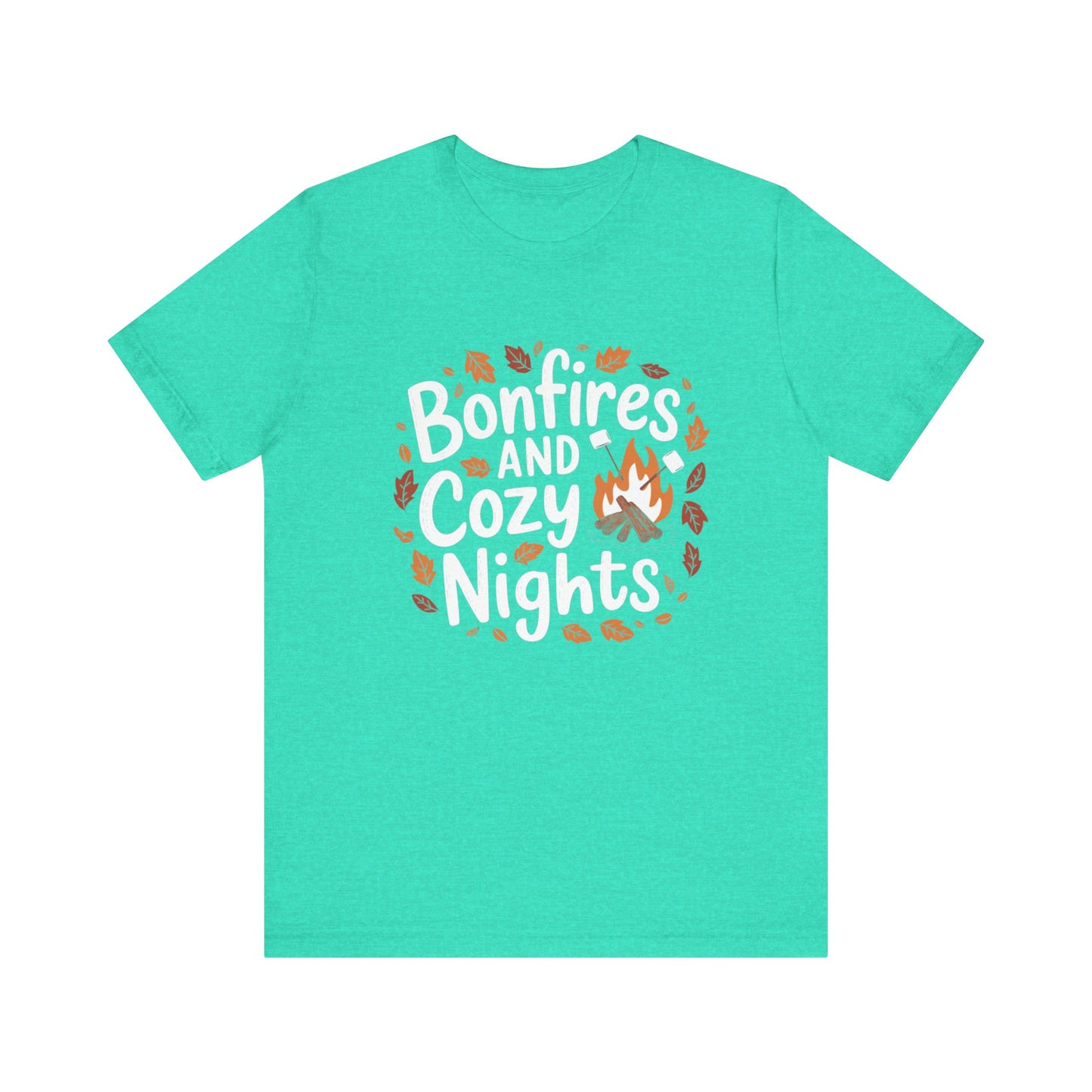 Thanksgiving Bonfire & Cozy Nights T-Shirt – Fall Leaves Design for Autumn Lovers