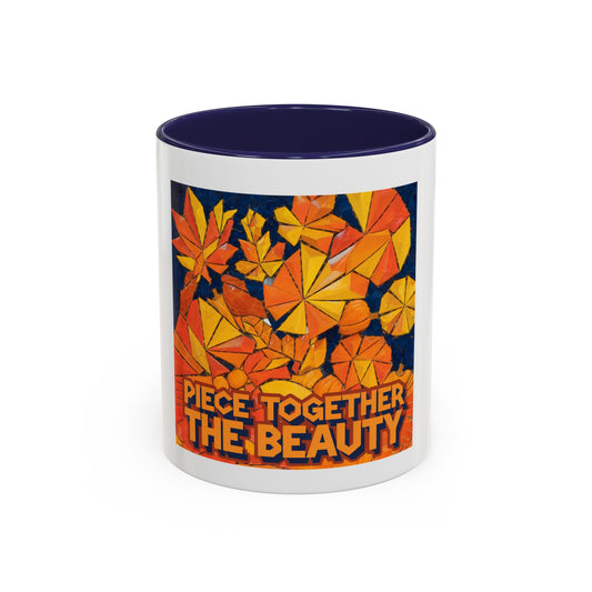 Motivational Mug – "Piece Together the Beauty," Ideal Gift for Creative Souls