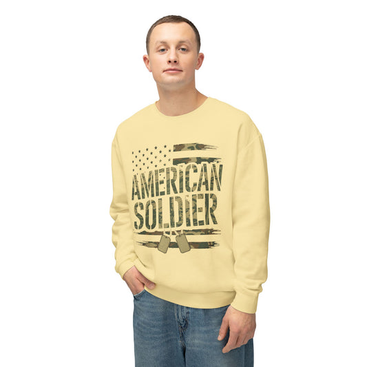 American Soldier Sweatshirt | Patriotic Apparel with Flag Design