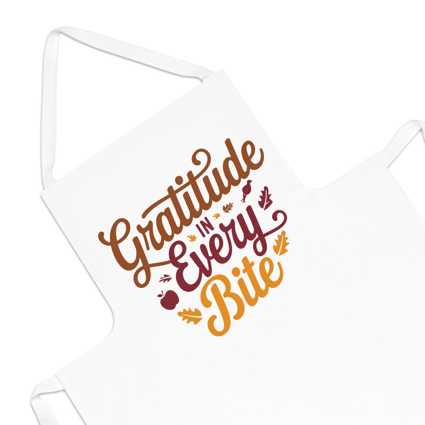 Gratitude in Every Bite Apron – Inspirational Cooking Apron for Culinary Enthusiasts