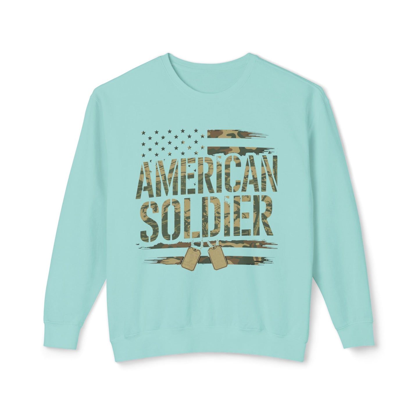 American Soldier Sweatshirt | Patriotic Apparel with Flag Design