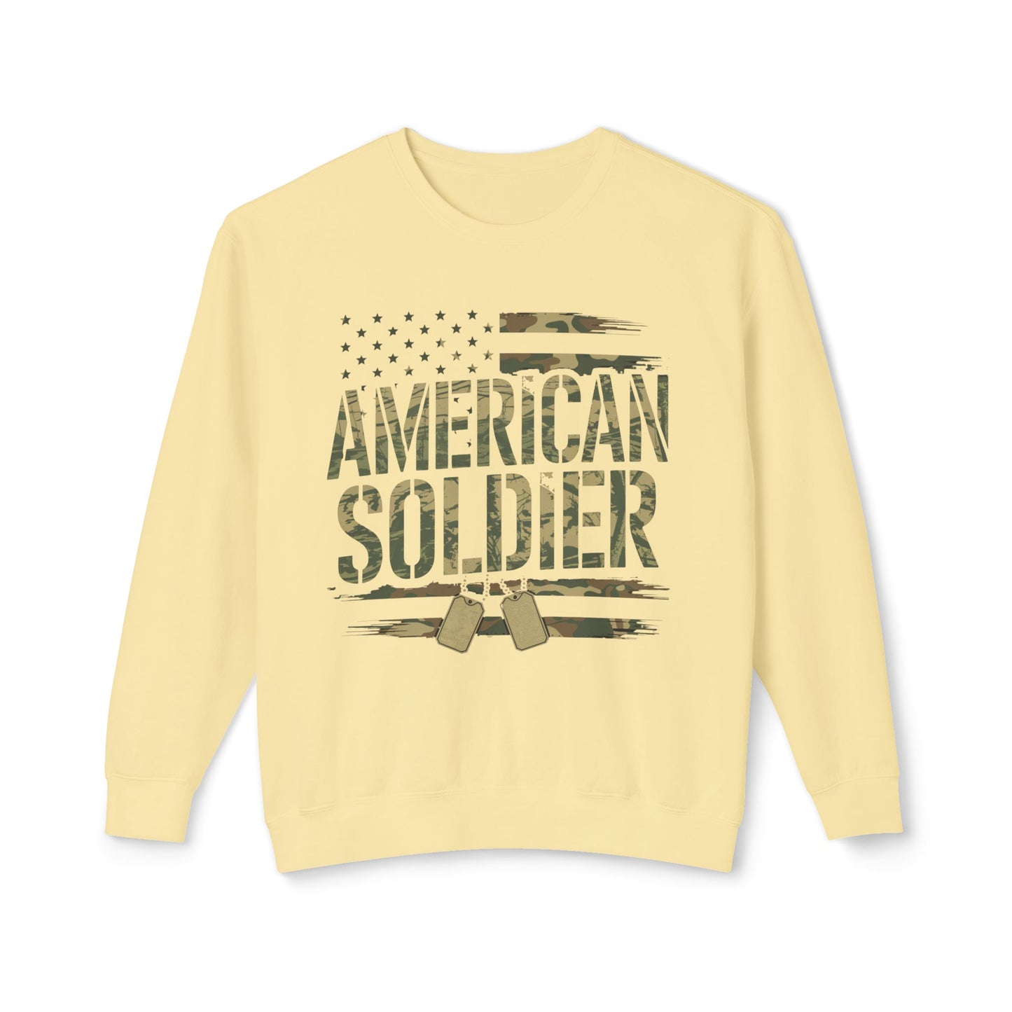 American Soldier Sweatshirt | Patriotic Apparel with Flag Design