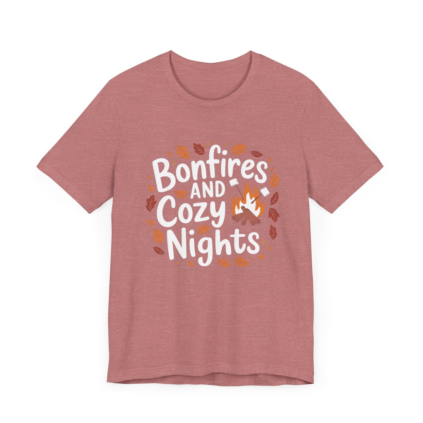 Thanksgiving Bonfire & Cozy Nights T-Shirt – Fall Leaves Design for Autumn Lovers