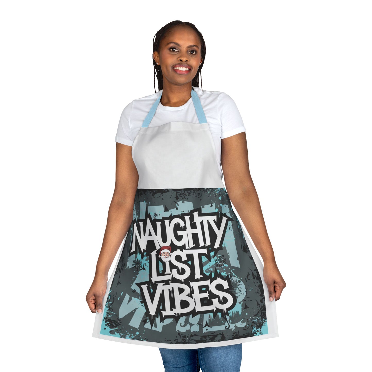 Naughty List Vibes Apron– Fun Holiday Gift for Christmas Cheer