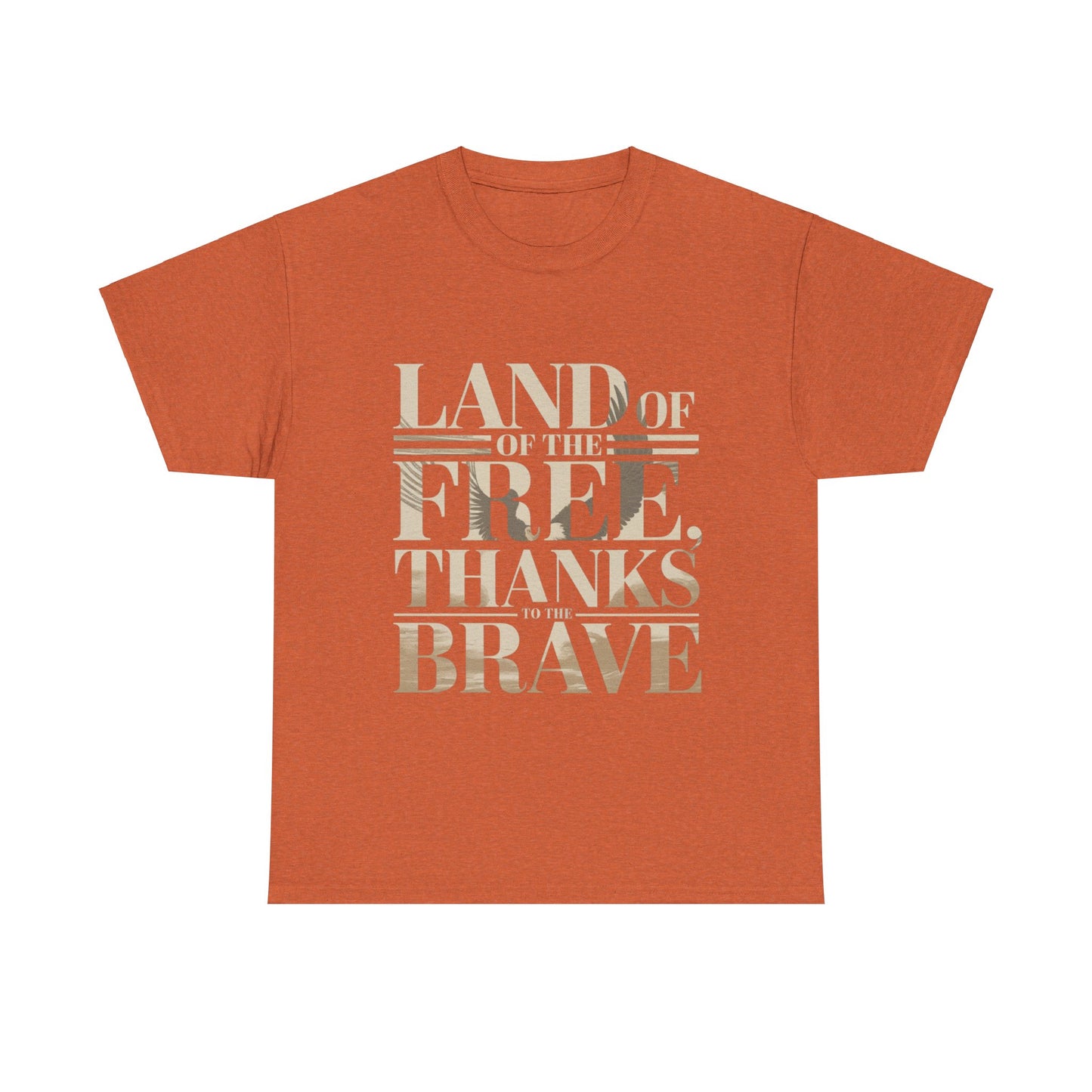 Land of the Free, Thanks to the Brave- USA Pride Tee, Patriotic T-Shirt