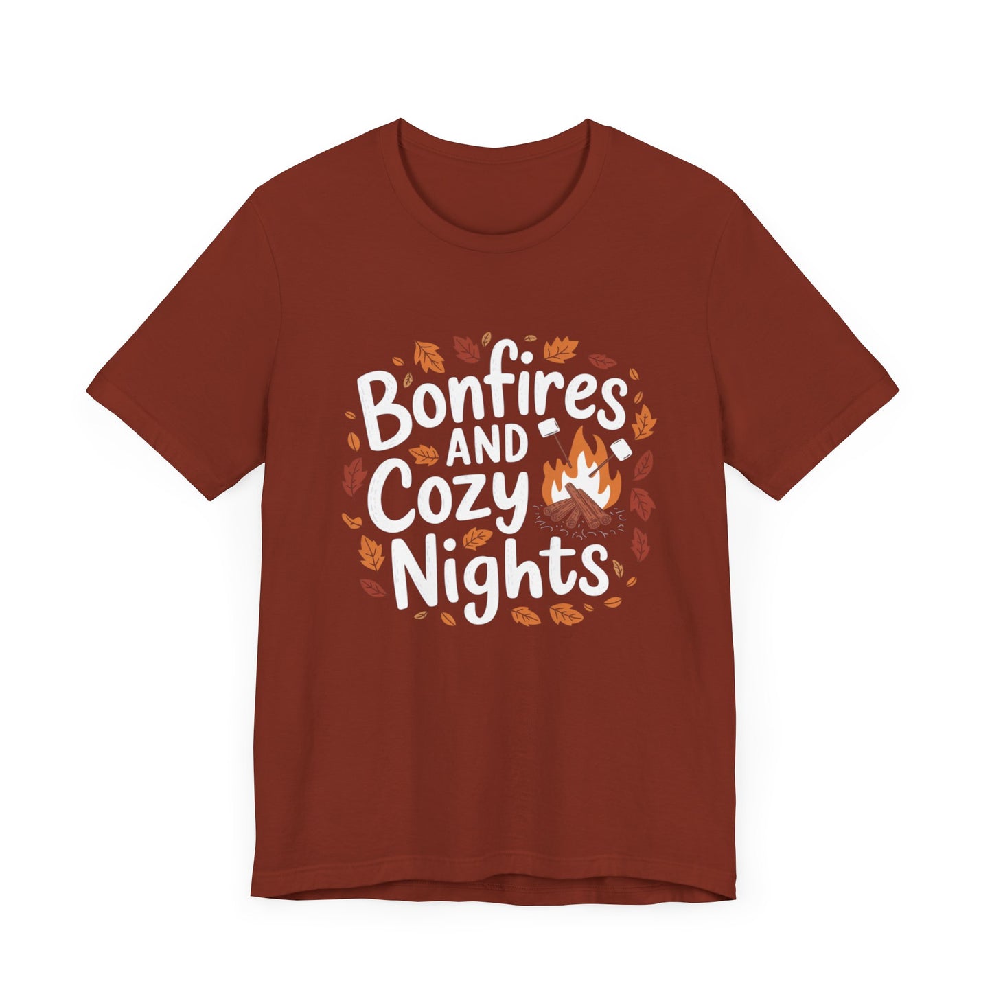 Thanksgiving Bonfire & Cozy Nights T-Shirt – Fall Leaves Design for Autumn Lovers