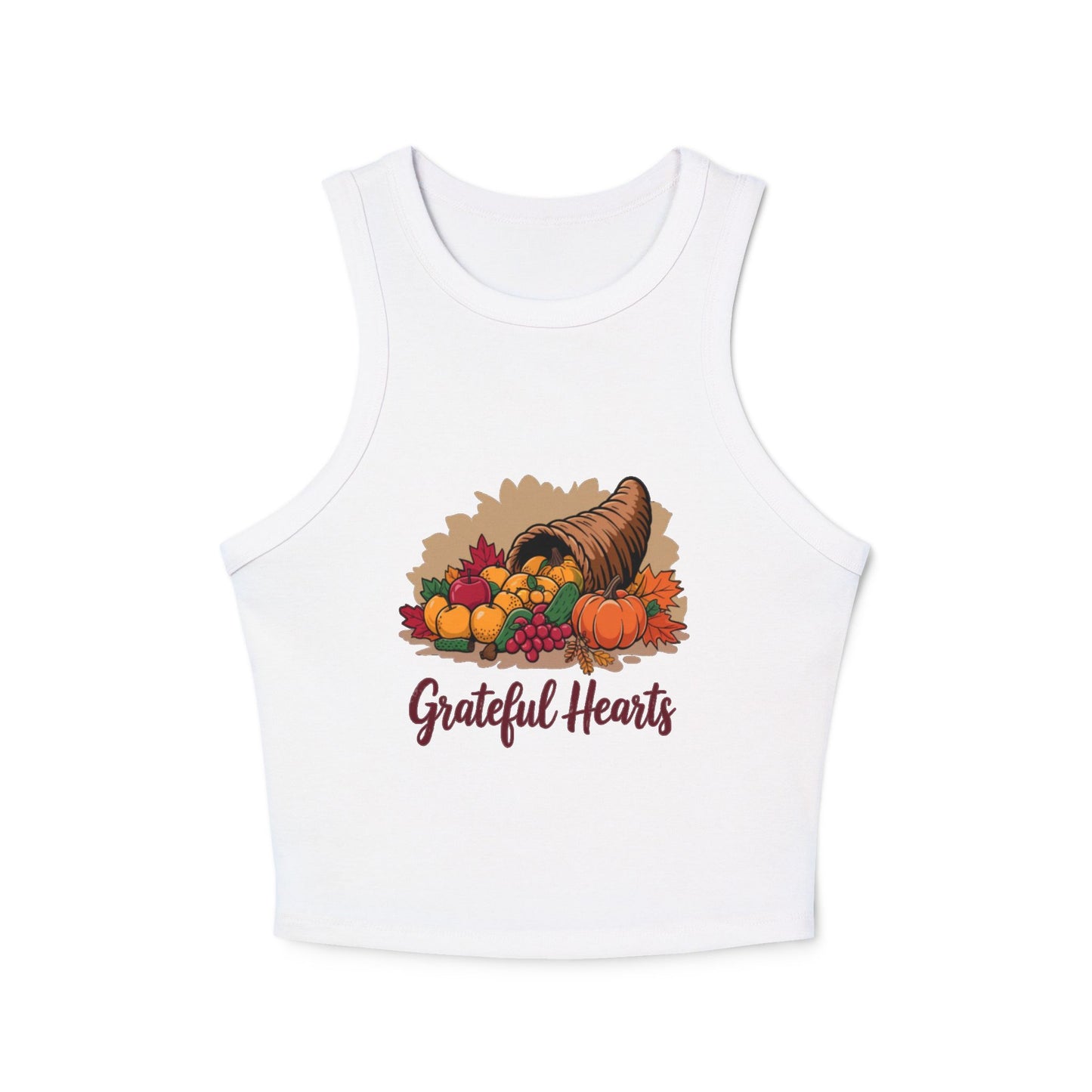 Grateful Hearts Cropped women ladies gurls girls teens Tanktop– Wear the Warmth of Harvest & Thankfulness