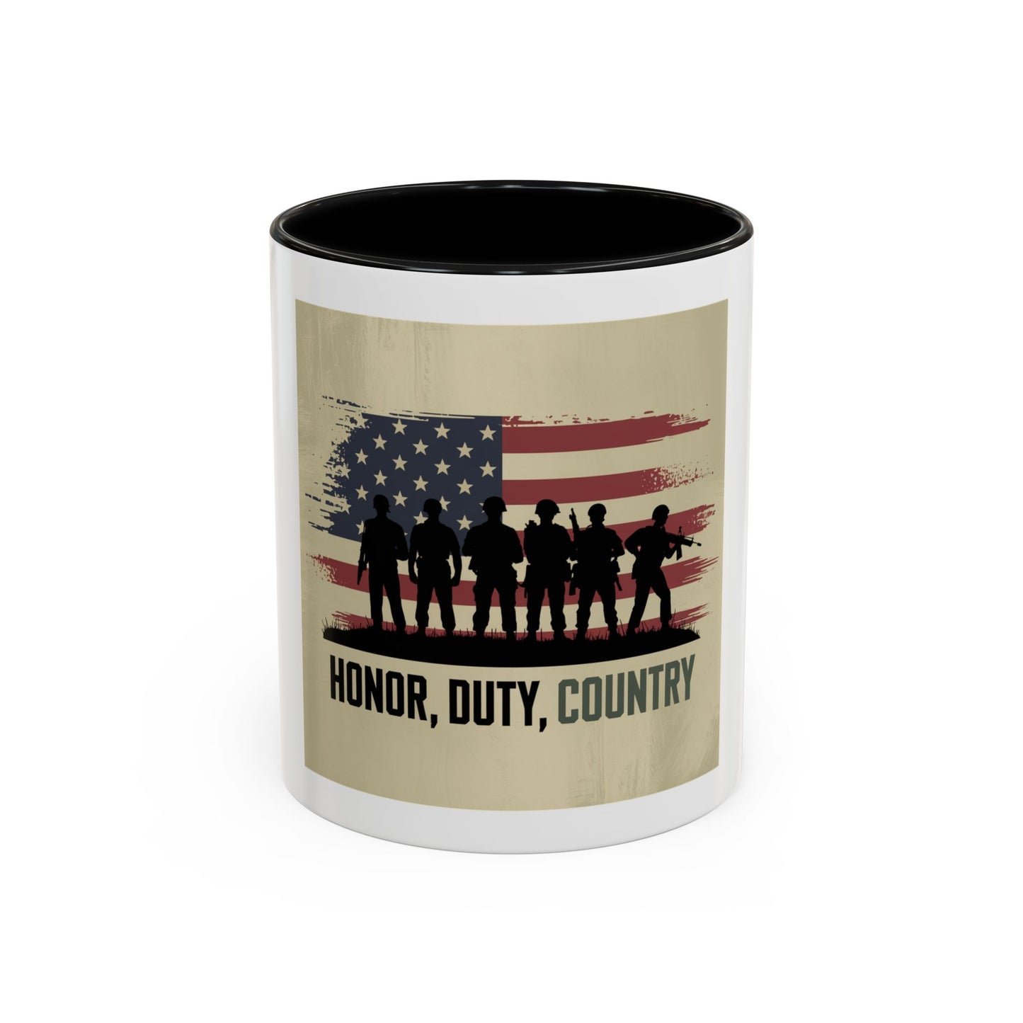 Honor Duty Country Mug - Family Gift for Military Veterans