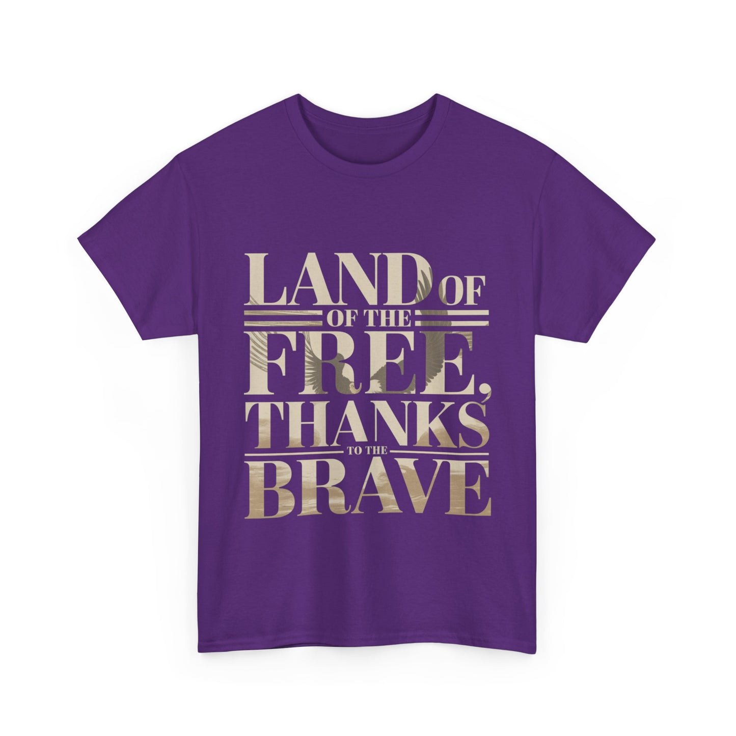 Land of the Free, Thanks to the Brave- USA Pride Tee, Patriotic T-Shirt