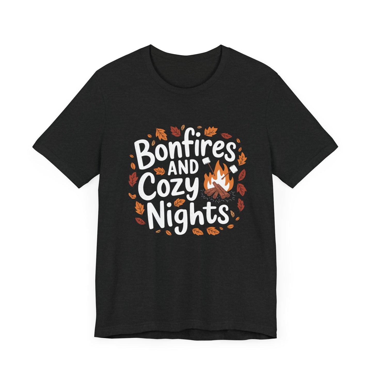 Thanksgiving Bonfire & Cozy Nights T-Shirt – Fall Leaves Design for Autumn Lovers