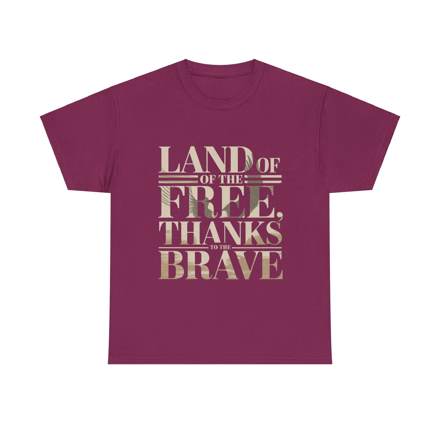 Land of the Free, Thanks to the Brave- USA Pride Tee, Patriotic T-Shirt