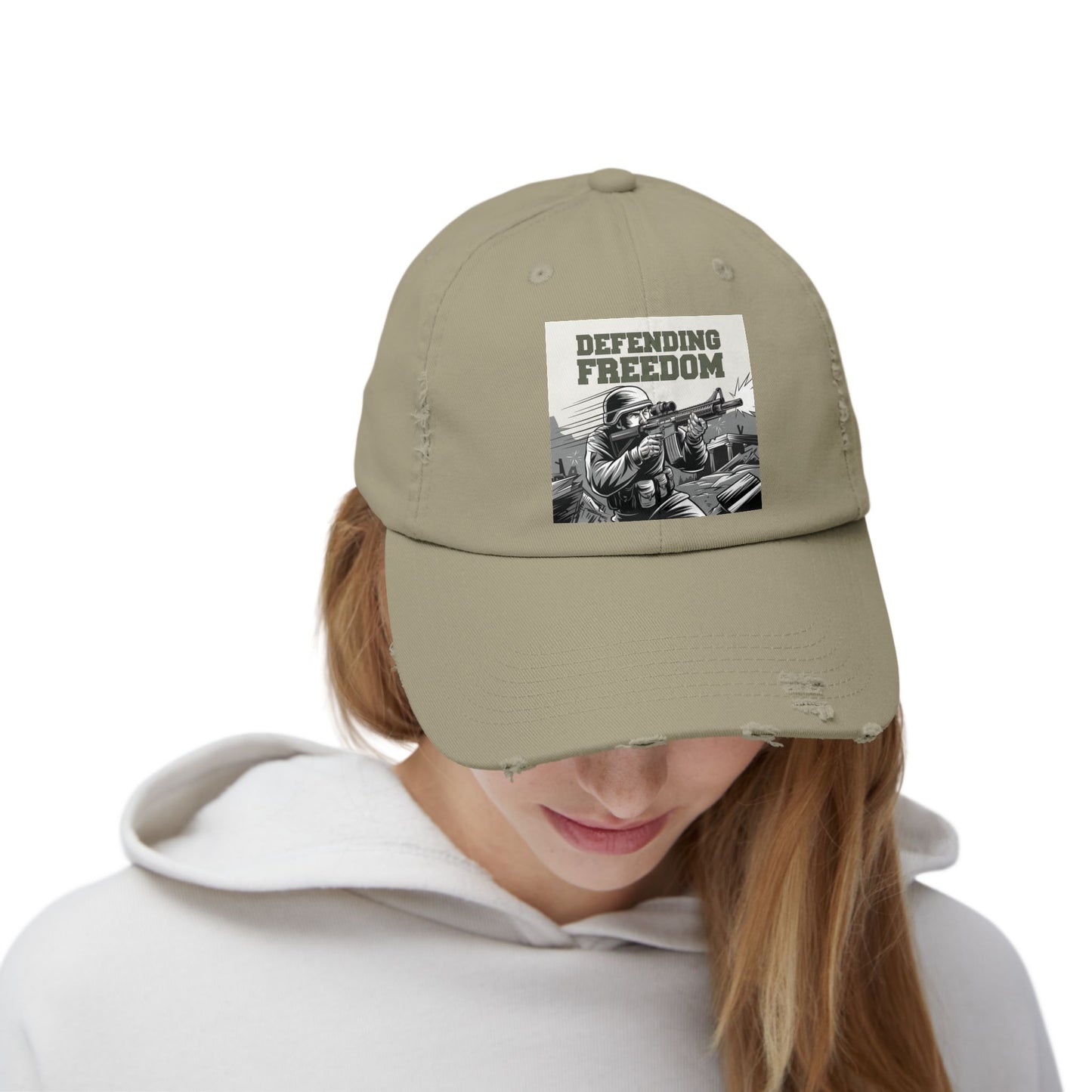 Defending Freedom Military Cap – Patriotic Soldier Hat for Veterans and Supporters