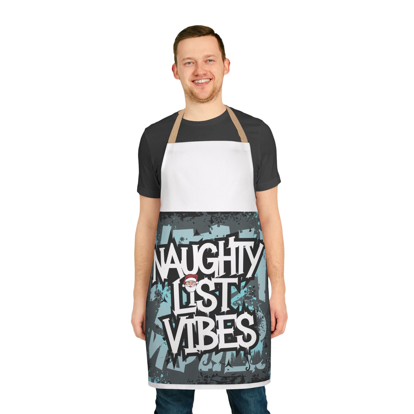 Naughty List Vibes Apron– Fun Holiday Gift for Christmas Cheer