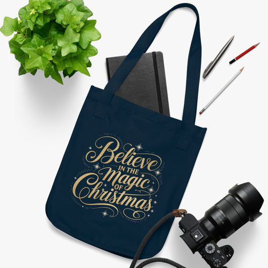 Believe in the Magic of Christmas Tote Bag | Festive Shopping Bag