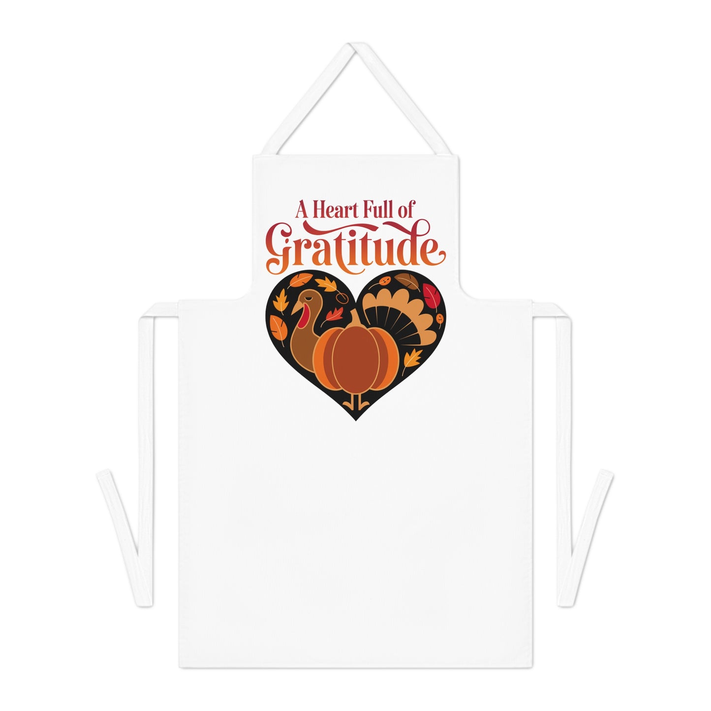 A Heart Full of Gratitude Apron – Love Symbol Cooking Apron for Chefs