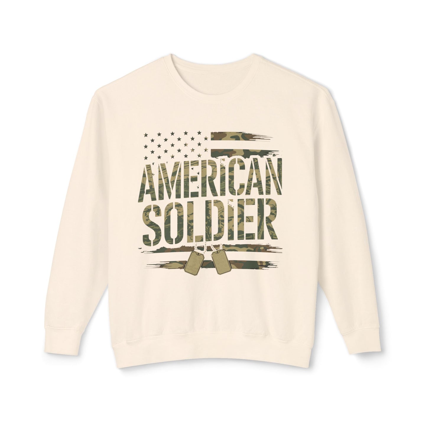 American Soldier Sweatshirt | Patriotic Apparel with Flag Design