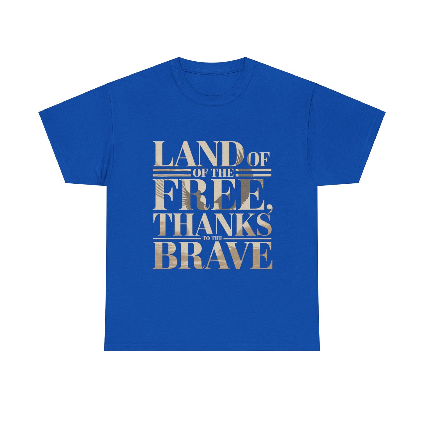 Land of the Free, Thanks to the Brave- USA Pride Tee, Patriotic T-Shirt