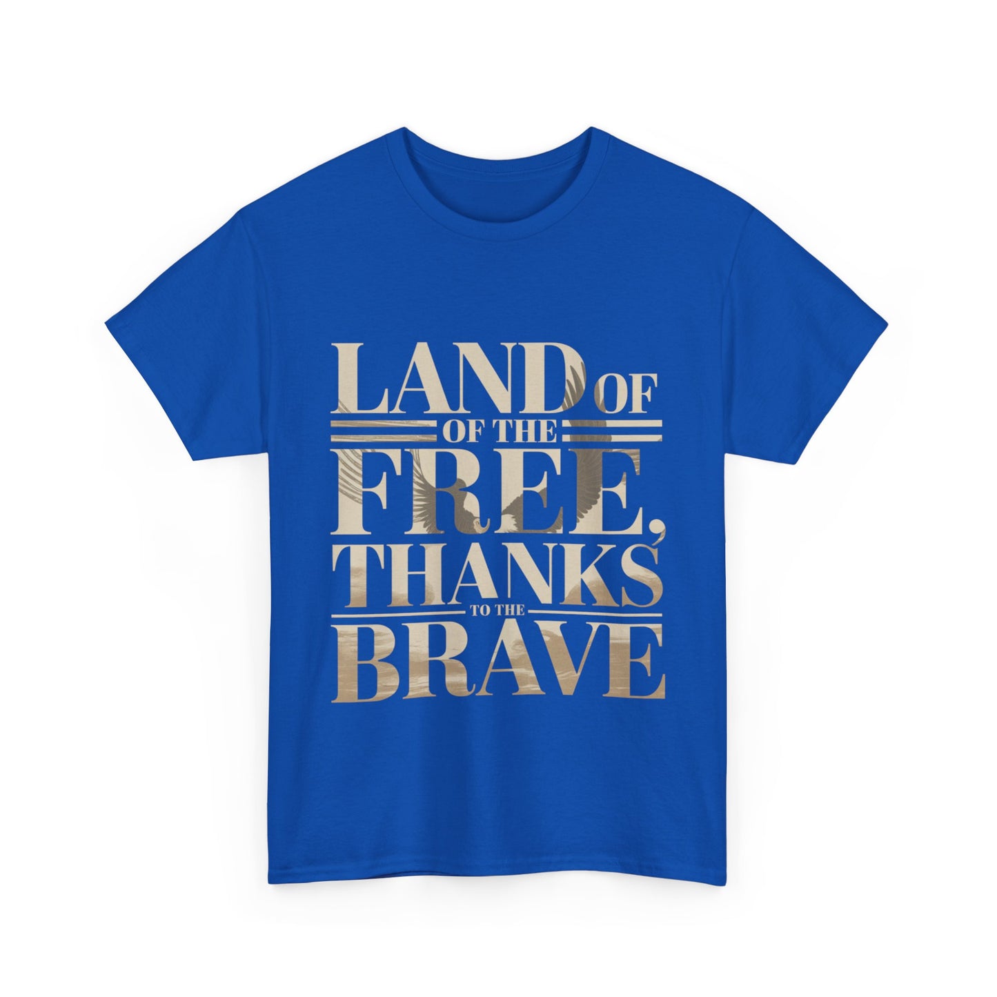 Land of the Free, Thanks to the Brave- USA Pride Tee, Patriotic T-Shirt