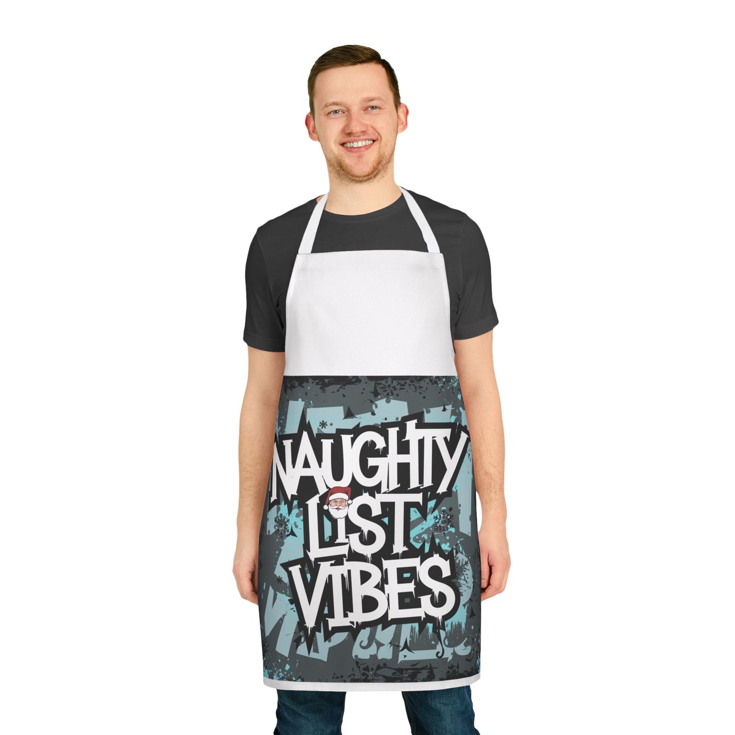 Naughty List Vibes Apron– Fun Holiday Gift for Christmas Cheer