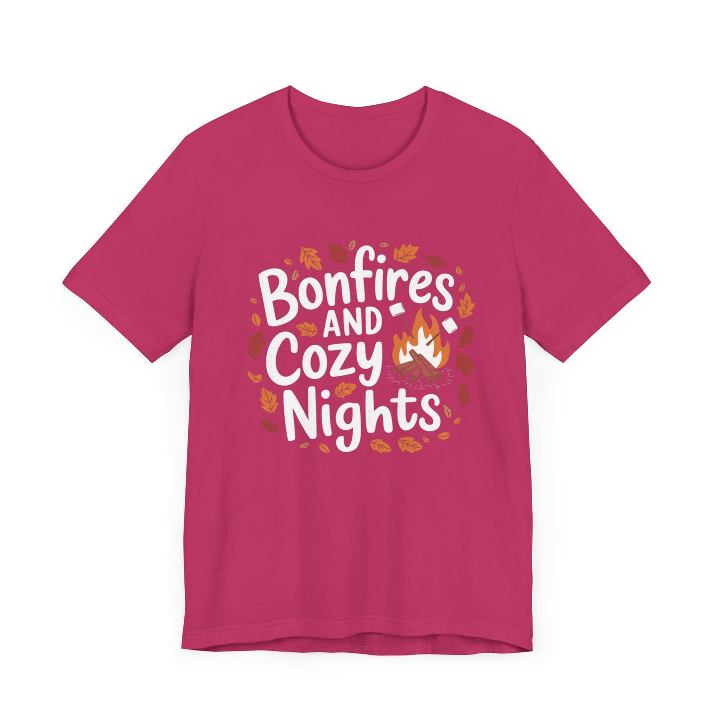 Thanksgiving Bonfire & Cozy Nights T-Shirt – Fall Leaves Design for Autumn Lovers