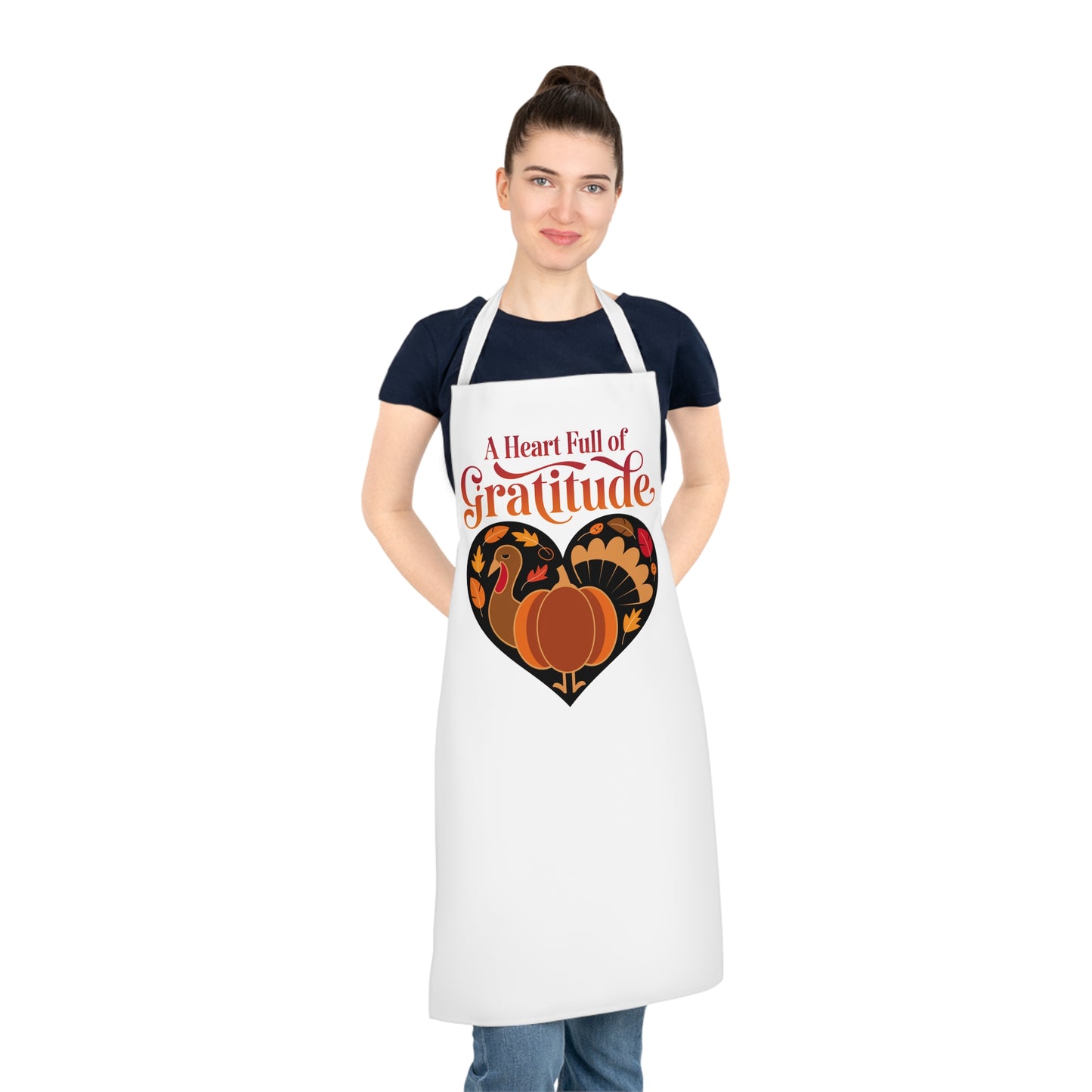 A Heart Full of Gratitude Apron – Love Symbol Cooking Apron for Chefs